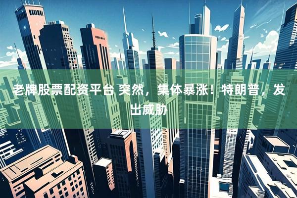 老牌股票配资平台 突然，集体暴涨！特朗普，发出威胁