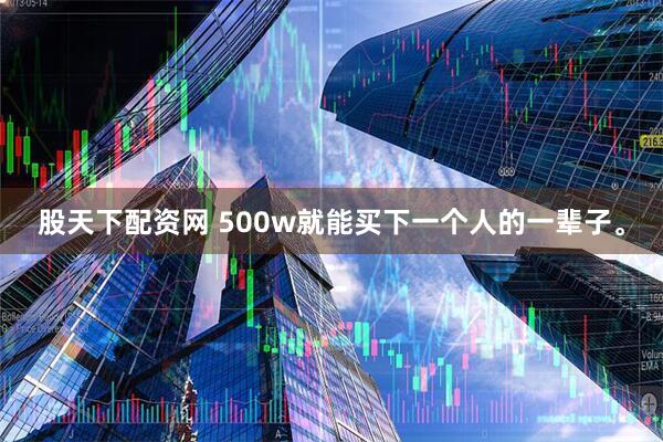 股天下配资网 500w就能买下一个人的一辈子。